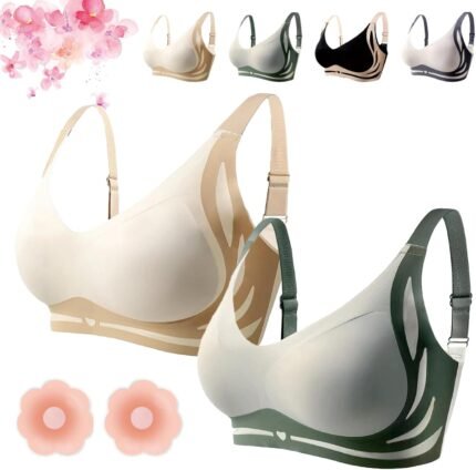 Herloving Bra, Queenvie Lush Fitting Bra, Lushfitting Powerful Push-Up Seamless Bra, Soft Skin-Friendly for Everyday