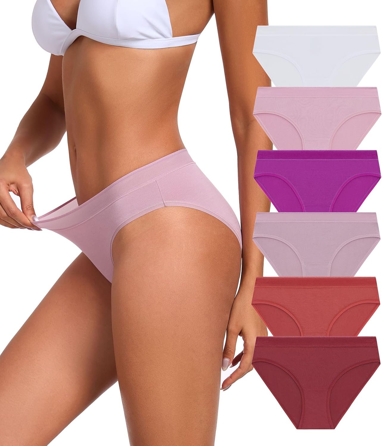 ANLIQI Modal Underwear Supersoft Hipster Panties for Girls Pack Breathable & Stretch Bikini Underpants Comfy Lingerie