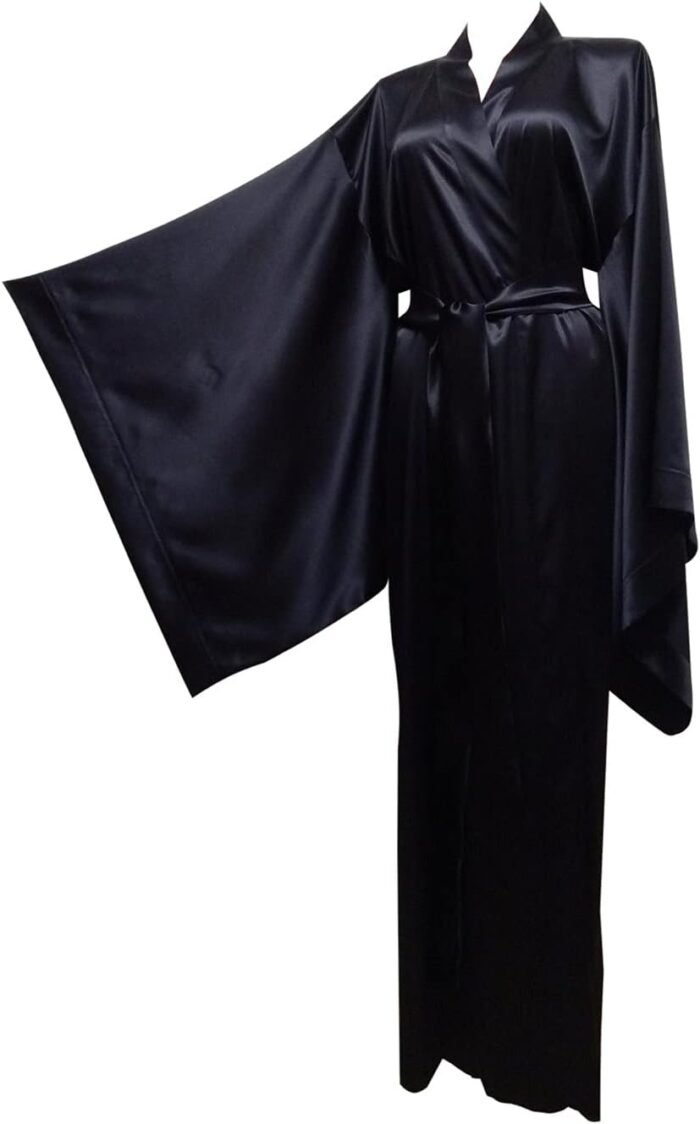 BATHGOWN Ladies’s Silk Kimono Lengthy Gown Satin Bridesmaid Marriage ceremony Sleepwear Seashore Blouses Bikini Cowl Up Plus Measurement
