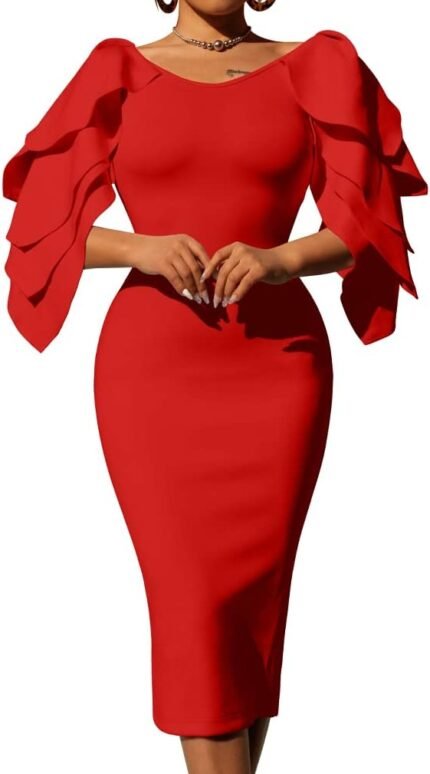 red evening dresses