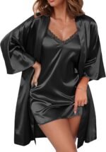 🔹 soft satin robe