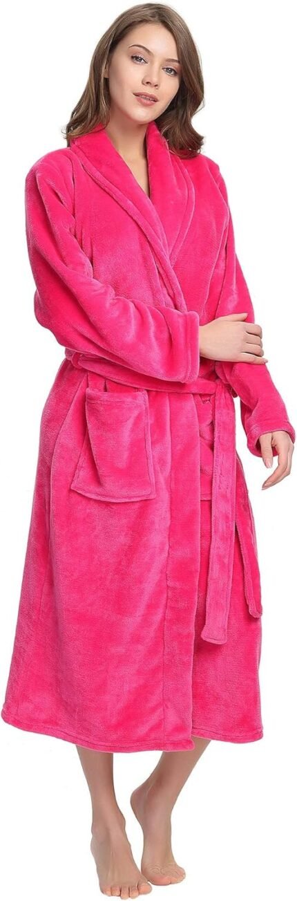 HEARTNICE Womens Fleece Robes, Tender Plush Lengthy Bathrobe, Thick Kimono Robes for Womens, Heat Home Coat HEARTNICE Womens Fleece Robes, Tender Plush Lengthy Bathrobe, Thick Kimono Robes for Womens, Heat Home Coat