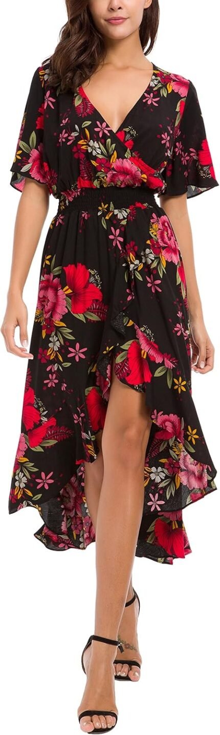 Kormei Womens Short Sleeve Flo…