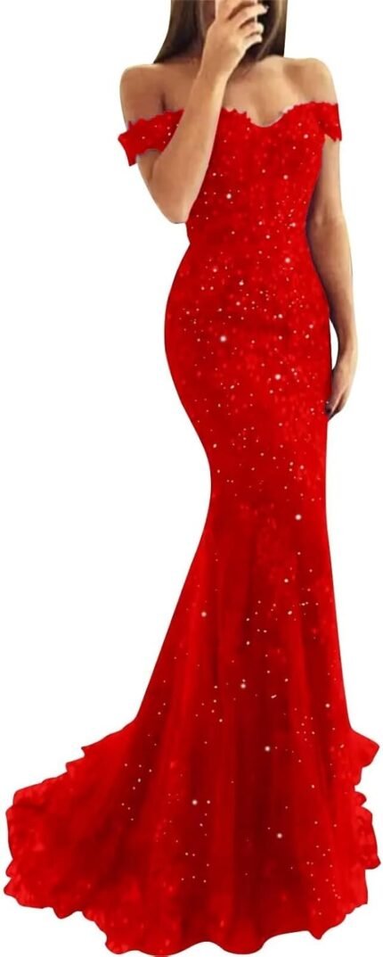 red evening dresses