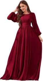 long sleeve evening dresses
