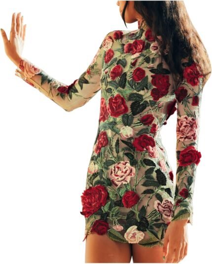Mini Dress for Women Floral Em… Mini Dress for Women Floral Em…