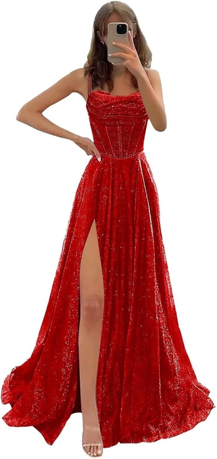 Sparkly Tulle Promenade Costume Lengthy …