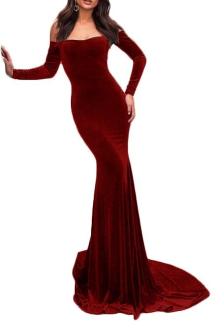 velvet evening dresses
