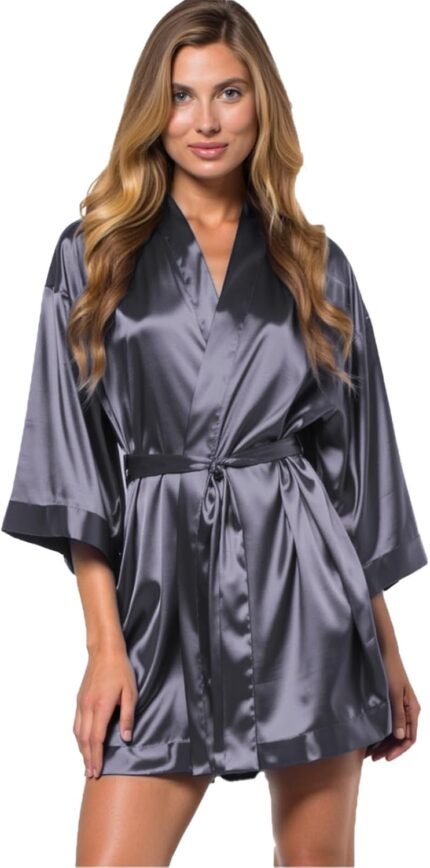 🔹 soft satin robe