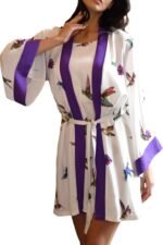 🔹 soft satin robe
