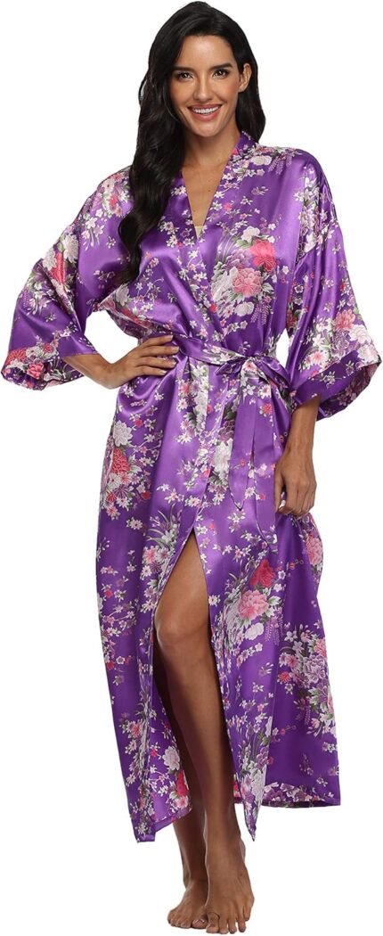 🔹 high-end chiffon robe.