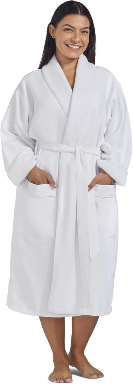 Ladies’s Microfiber Gown by BOCA – Luxurious Lodge Bathrobe, Lengthy Spa Robes for Ladies – Beneficiant Sizing
