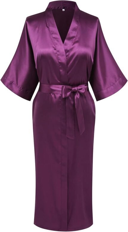 Girls’s Satin Kimono Robes Lengthy Silky Bathrobe Bridesmaid Sleepwear for Marriage ceremony Celebration Getting Prepared Girls’s Satin Kimono Robes Lengthy Silky Bathrobe Bridesmaid Sleepwear for Marriage ceremony Celebration Getting Prepared