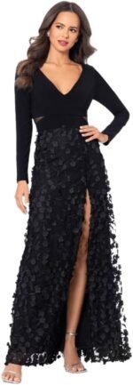 long sleeve evening dresses