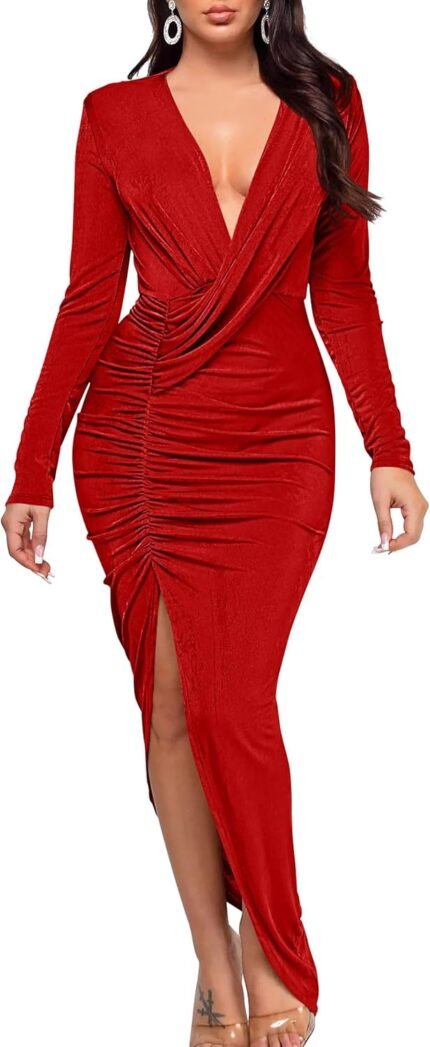 red evening dresses
