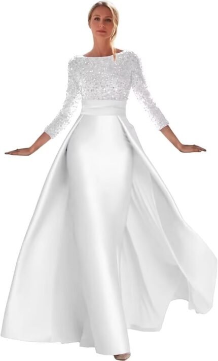 long sleeve evening dresses