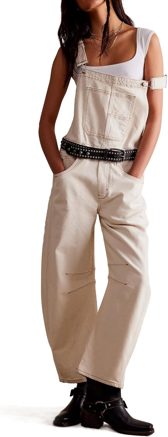 Qazel Vorrlon Denim Overalls for Girls Barrel Large Leg Bib Saggy Denims Adjustable Denim Romper Stretch Jumpsuit Y2K Pants Qazel Vorrlon Denim Overalls for Girls Barrel Large Leg Bib Saggy Denims Adjustable Denim Romper Stretch Jumpsuit Y2K Pants