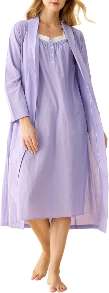 Latuza Girls’s Sleeveless Cotton Nightgown with Matching Lengthy Gown Set