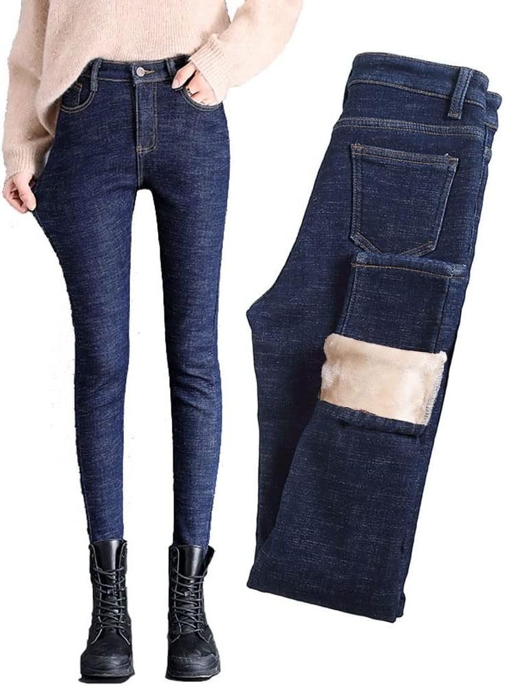 Van Royal Ladies’s Basic Denims Tapered Trousers Slim Excessive Waisted Pants Denim