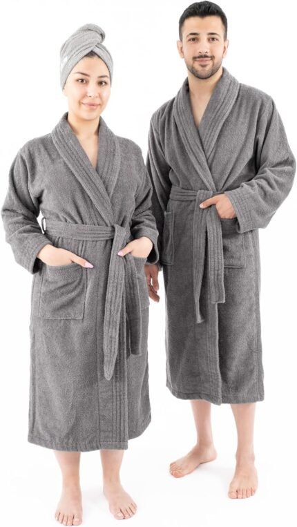 American Gentle Linen 100% Cotton Robes for Ladies and Males, Gentle Light-weight Fast Dry Unisex Couple Turkish Bathrobes American Gentle Linen 100% Cotton Robes for Ladies and Males, Gentle Light-weight Fast Dry Unisex Couple Turkish Bathrobes