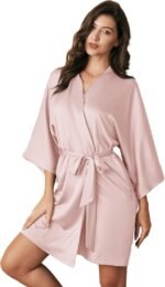 🔹 soft satin robe