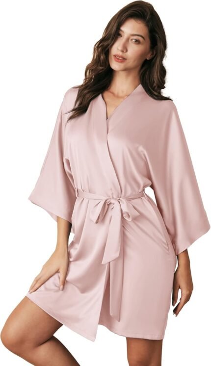 🔹 soft satin robe