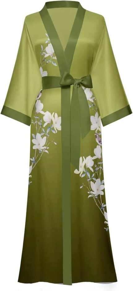 🔹 high-end chiffon robe.