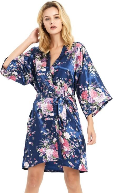 🔹 high-end chiffon robe.