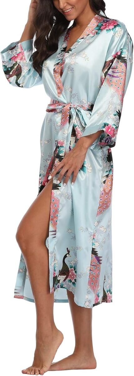 🔹 high-end chiffon robe.