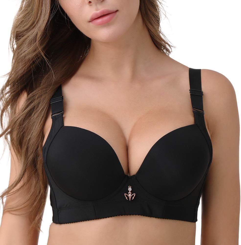 FallSweet Padded T Shirt Bras for Girls Push Up Consolation Underwire Brassiere 34A to 44C