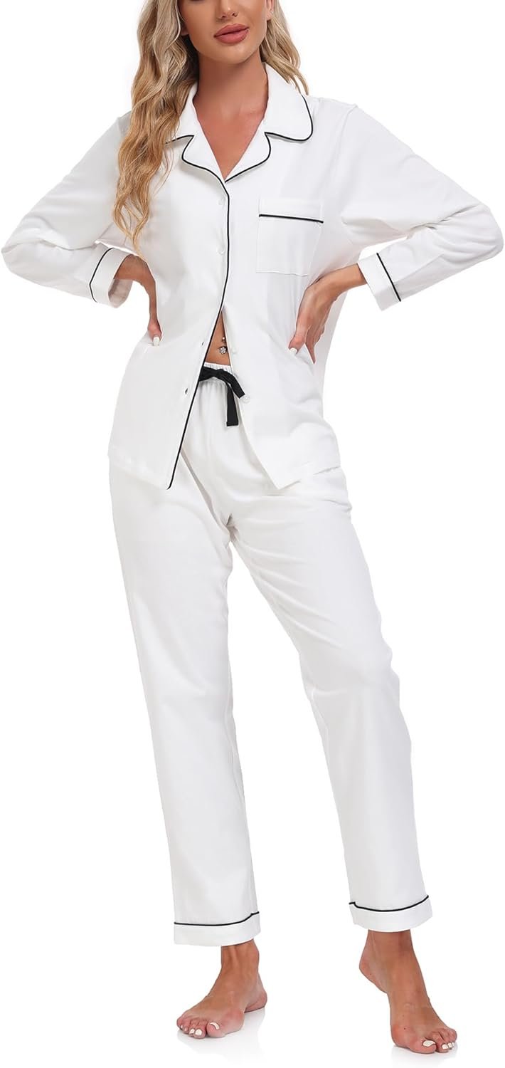 COLORFULLEAF Girls’s 100% Cotton Lengthy Sleeve Pajama Units Button Down Notched Collar Sleepwear Smooth Lounge Pjs with Pockets COLORFULLEAF Girls’s 100% Cotton Lengthy Sleeve Pajama Units Button Down Notched Collar Sleepwear Smooth Lounge Pjs with Pockets