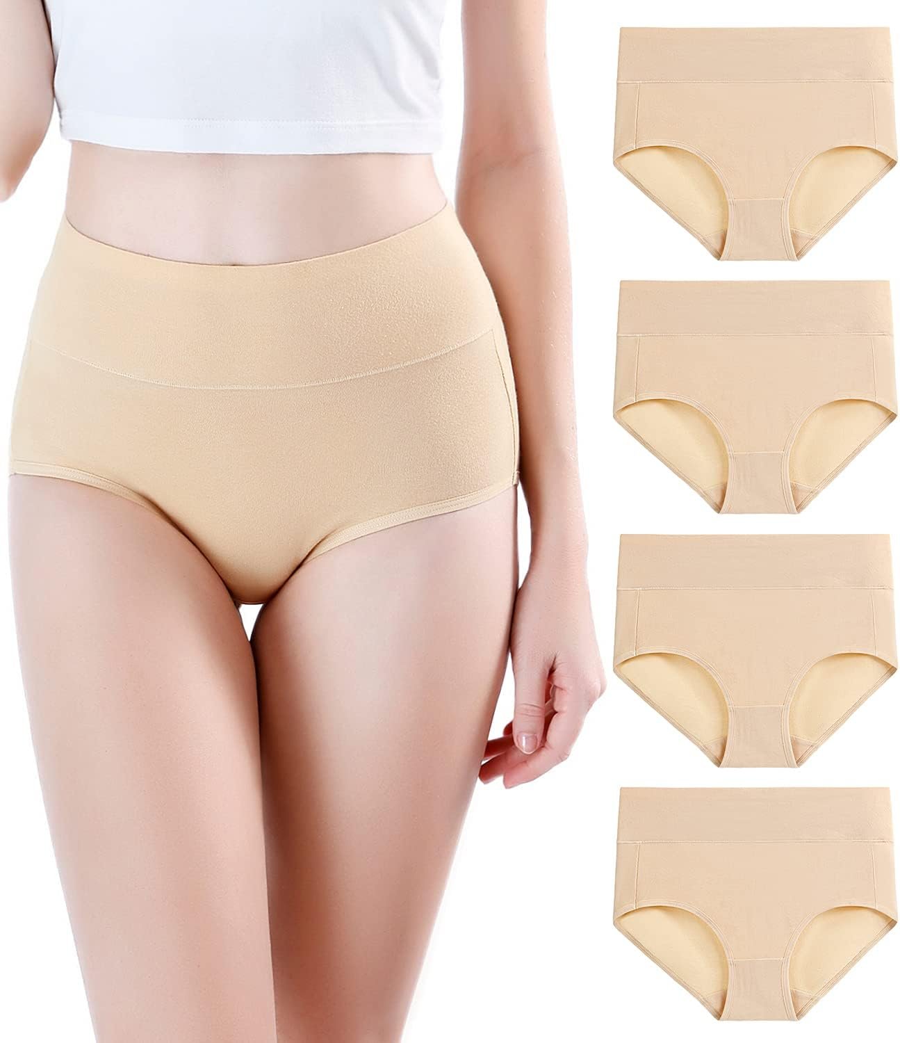 wirarpa Ladies’s Modal Underwear Gentle Excessive Waist Briefs Girls Panties 4 Pack (Common & Plus Dimension) wirarpa Ladies’s Modal Underwear Gentle Excessive Waist Briefs Girls Panties 4 Pack (Common & Plus Dimension)