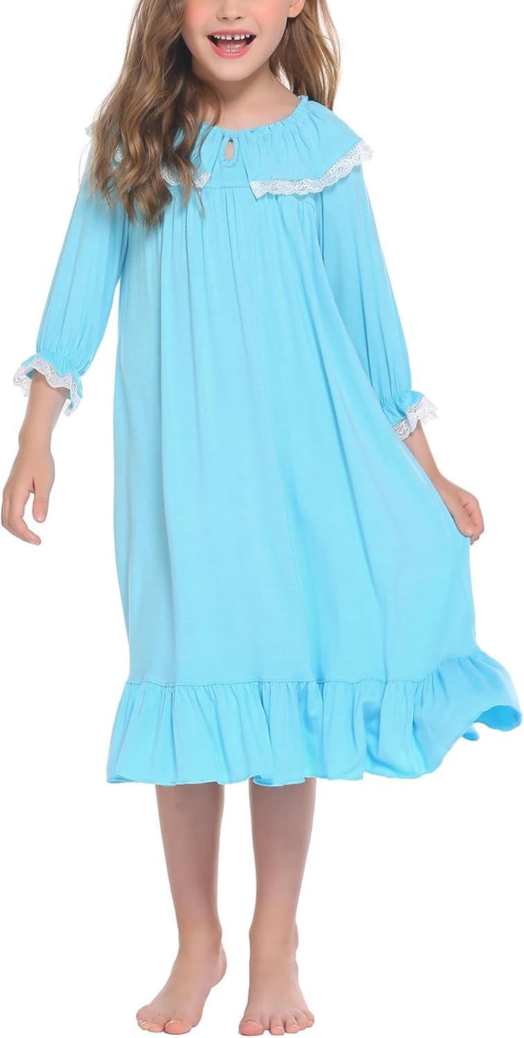 Ekouaer Woman’s Comfortable Princess Nightgowns Sleep Shirt Ekouaer Woman’s Comfortable Princess Nightgowns Sleep Shirt