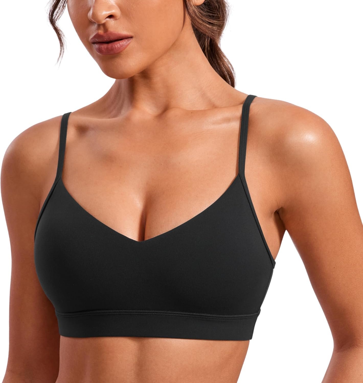 CRZ YOGA Butterluxe V-Neck Sports activities Bras for Girls – Adjustable Skinny Straps Padded Yoga High Fundamental Wi-fi Camisole CRZ YOGA Butterluxe V-Neck Sports activities Bras for Girls – Adjustable Skinny Straps Padded Yoga High Fundamental Wi-fi Camisole