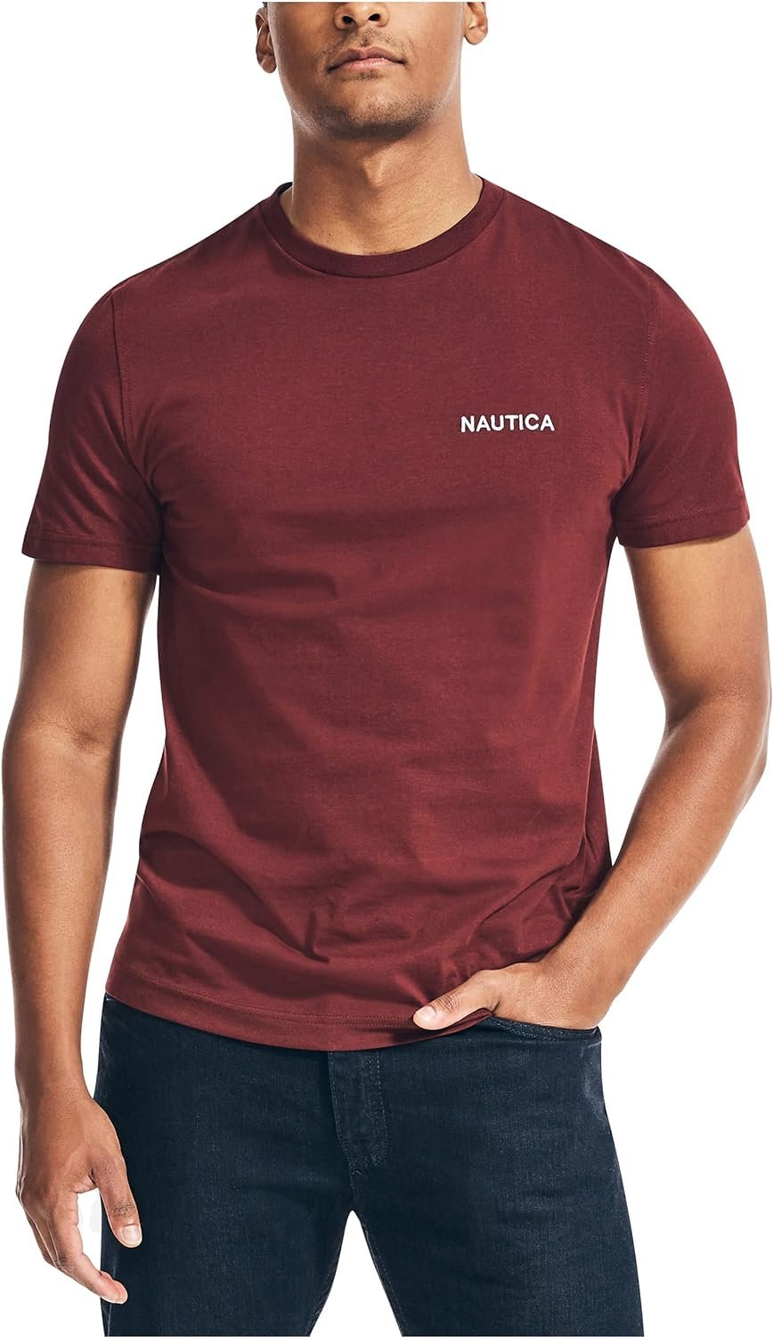 Nautica Males’s Quick Sleeve Strong Crew Neck T-Shirt Nautica Males’s Quick Sleeve Strong Crew Neck T-Shirt
