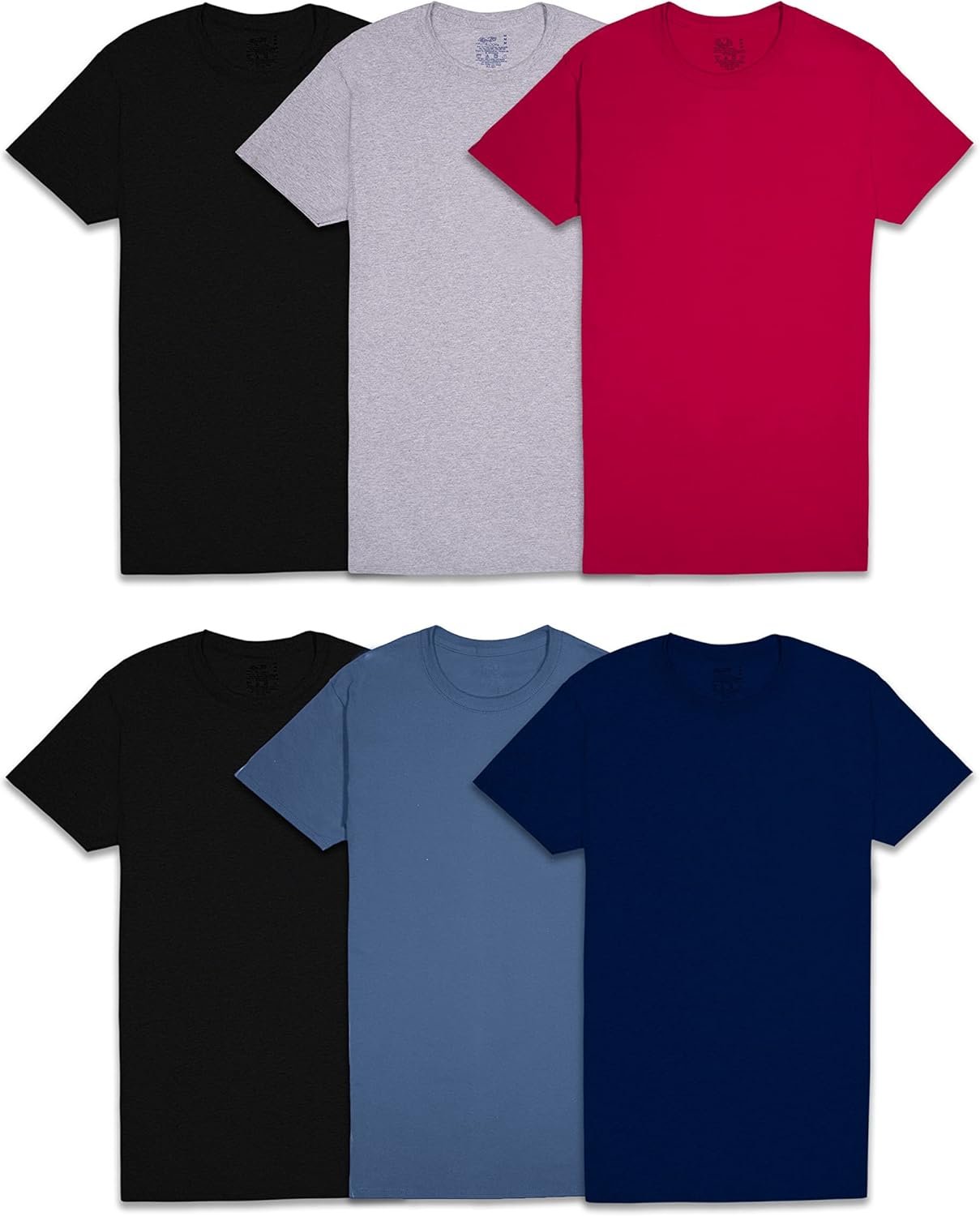 Fruit of the Loom Males’s Undershirts, Moisture Wicking & Tag Free, Quick Sleeve Crew T-Shirts
