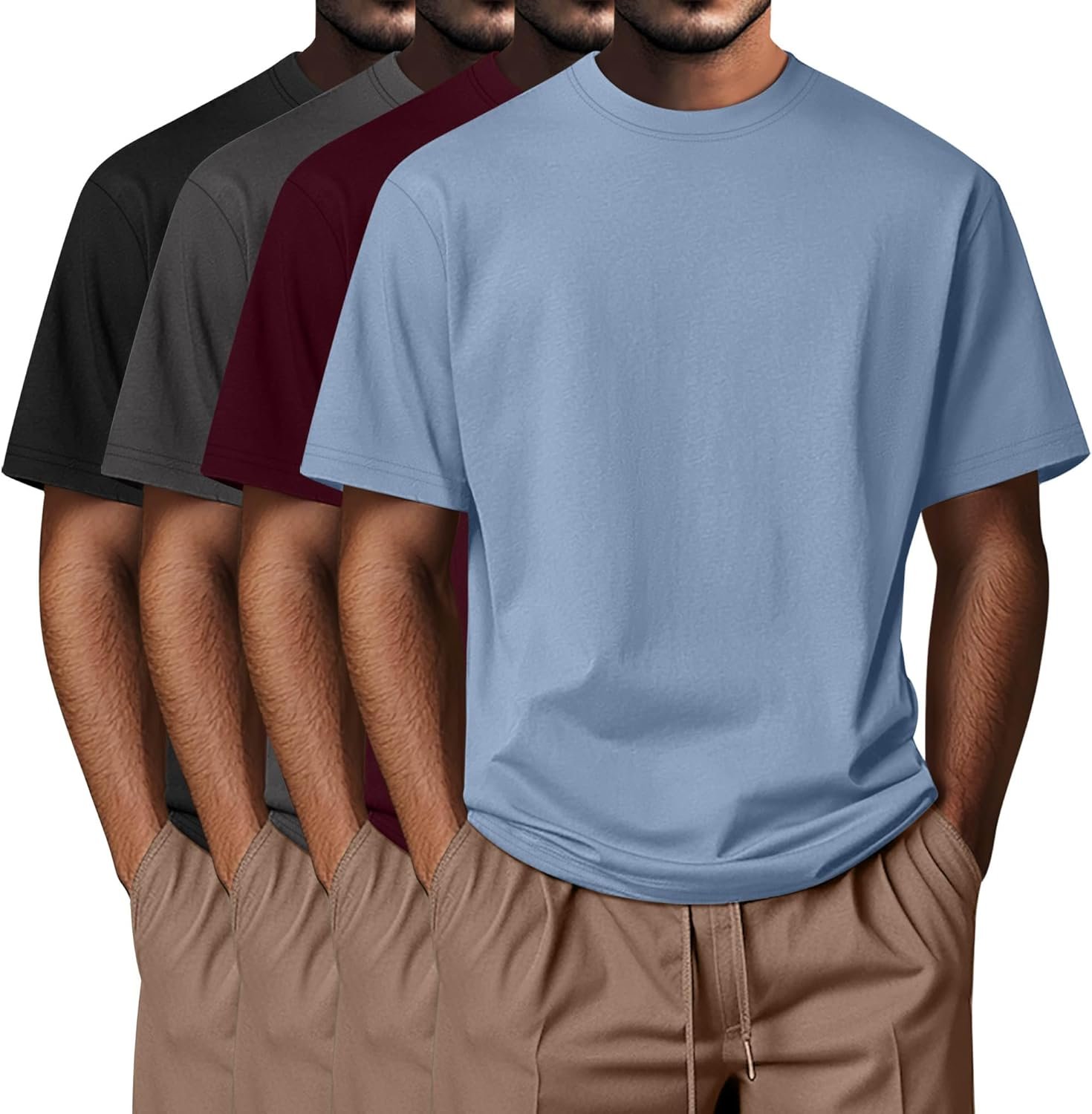 Neer 4 Pack Males’s Large and Tall Shirts Summer time Cotton Quick Sleeve Tee Crew Neck Informal Prime Fundamental Oversize T Shirts Neer 4 Pack Males’s Large and Tall Shirts Summer time Cotton Quick Sleeve Tee Crew Neck Informal Prime Fundamental Oversize T Shirts
