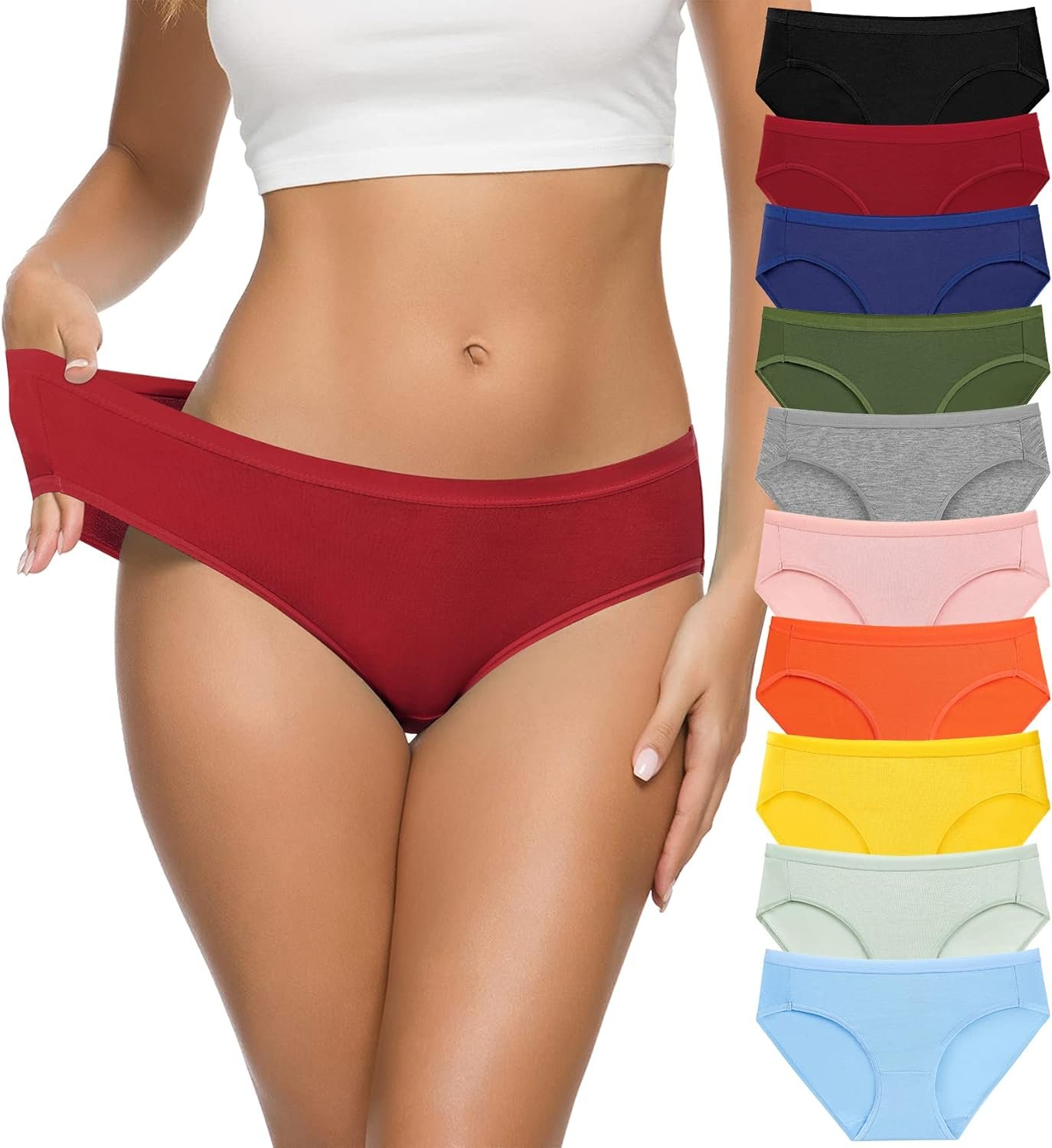 CULAYII Ladies’s Cotton Bikini Panties, Excessive-Lower Full Protection Stretch Cool Underwear for Ladies CULAYII Ladies’s Cotton Bikini Panties, Excessive-Lower Full Protection Stretch Cool Underwear for Ladies