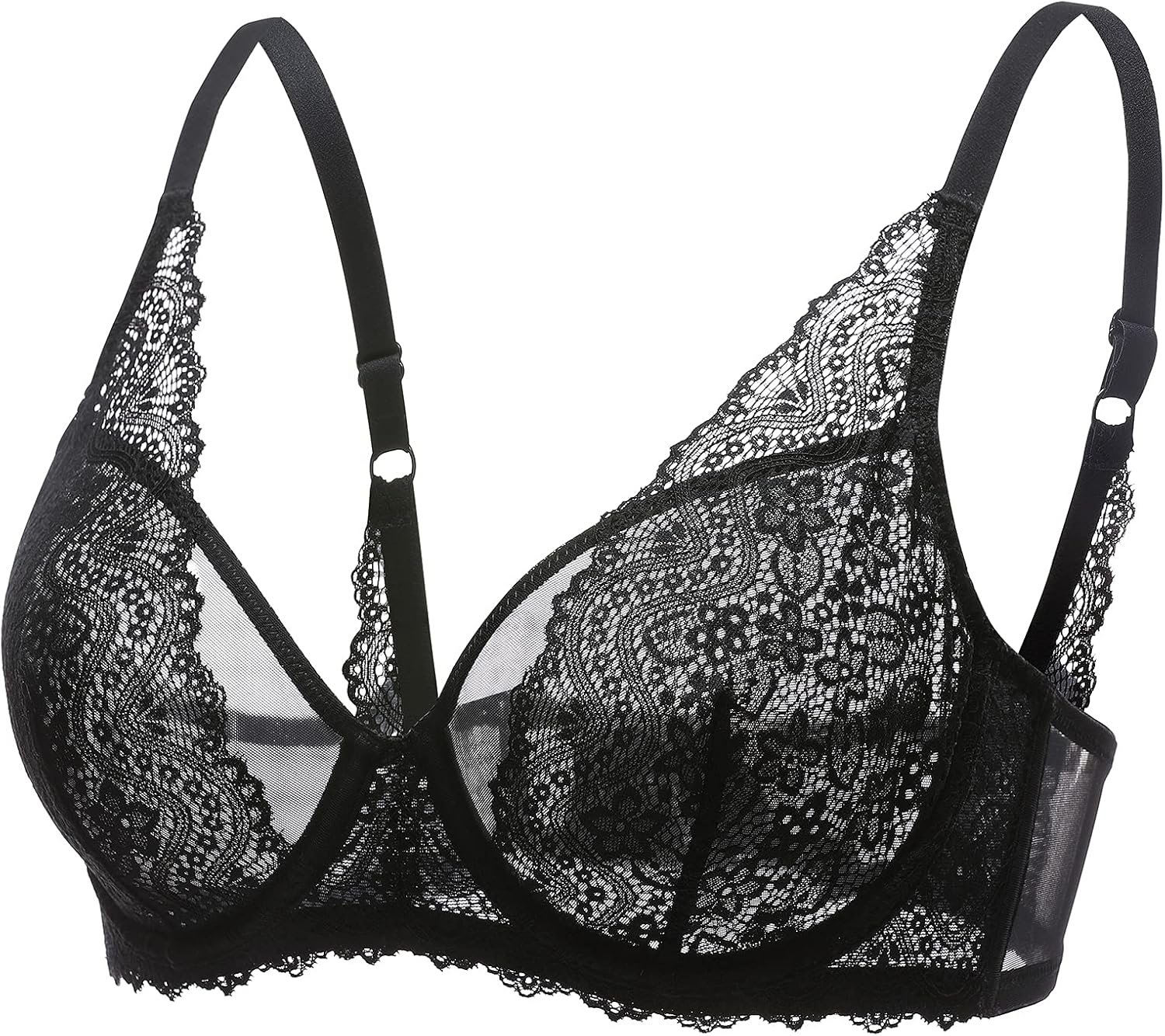 DOBREVA Girls’s Lace Bralette See Via Attractive Minimizer Bra Plus Measurement Sheer Underwire DOBREVA Girls’s Lace Bralette See Via Attractive Minimizer Bra Plus Measurement Sheer Underwire
