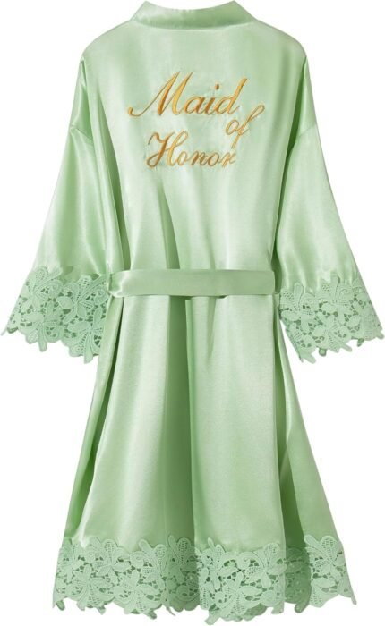 🔹 soft satin robe