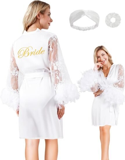 🔹 luxurious lace robe