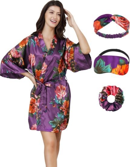 🔹 high-end chiffon robe.