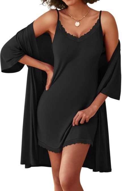 🔹 high-end chiffon robe.