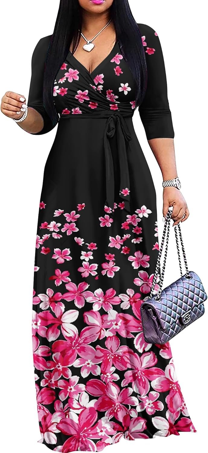 FANDEE Plus Dimension Maxi Gown