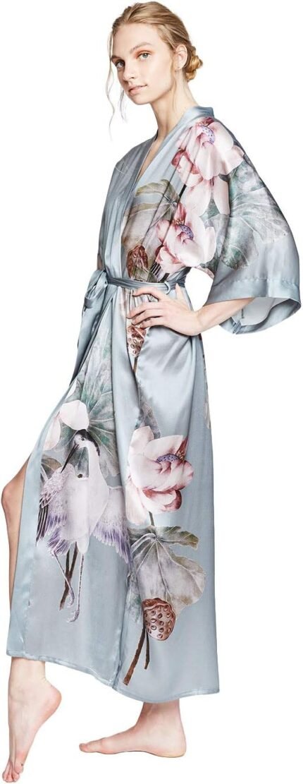 🔹 high-end chiffon robe.