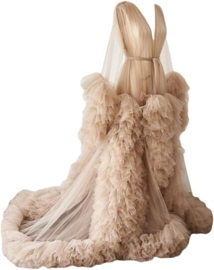 🔹 high-end chiffon robe.