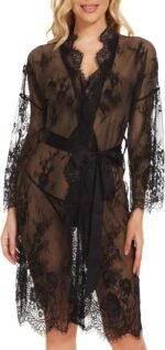 🔹 luxurious lace robe