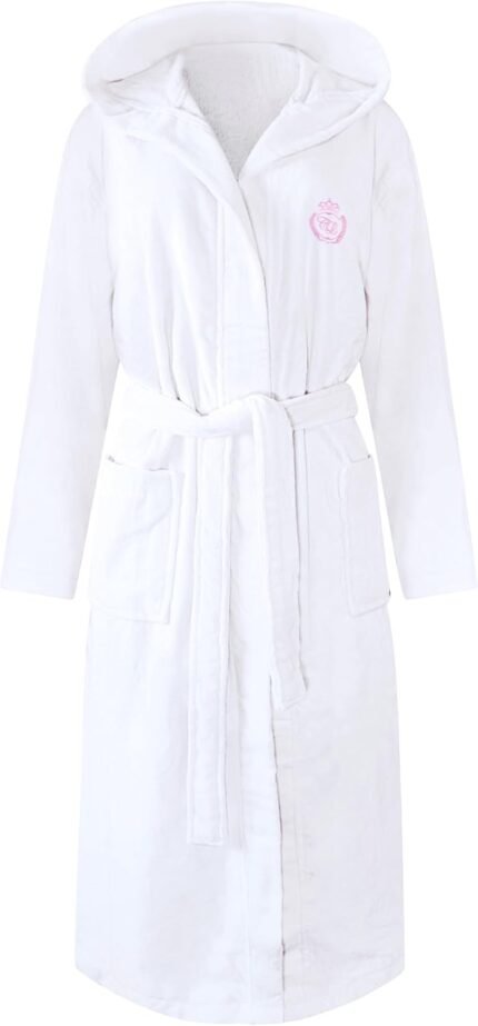 Luxurious Turkish Hooded Non-pilling Bathrobe for Ladies – Comfortable Terry Material Gown for Final Consolation and Type Luxurious Turkish Hooded Non-pilling Bathrobe for Ladies – Comfortable Terry Material Gown for Final Consolation and Type