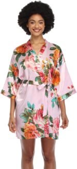 🔹 soft satin robe