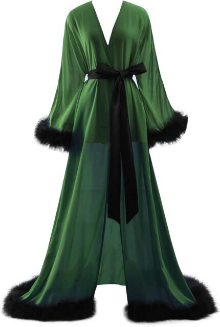 🔹 high-end chiffon robe.
